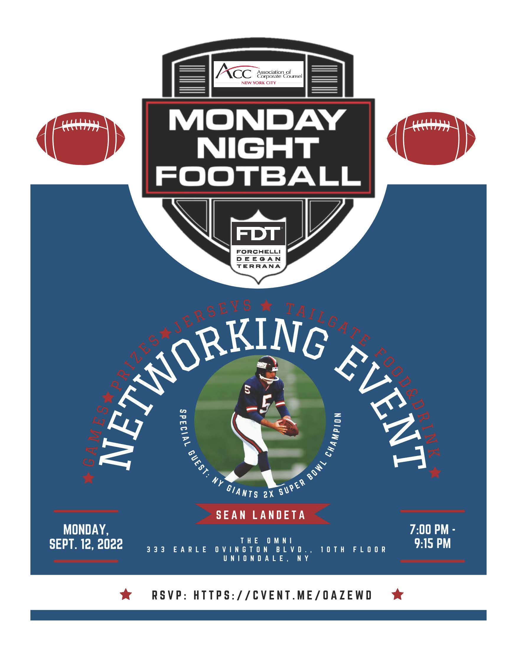 Football Themed Networking Event Flyer